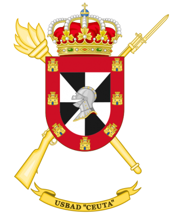 Coat of arms (crest) of the Discontinuous Base Services Unit Ceuta, Spanish Army