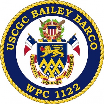 Coat of arms (crest) of the USCGC Bailey Barco (WPC-1122)