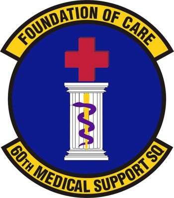 Coat of arms (crest) of the 60th Medical Support Squadron, US Air Force