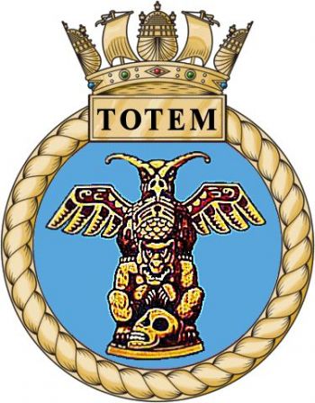 Coat of arms (crest) of the HMS Totem, Royal Navy