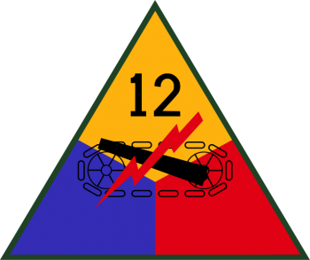 Coat of arms (crest) of 12th Armored Division, US Army