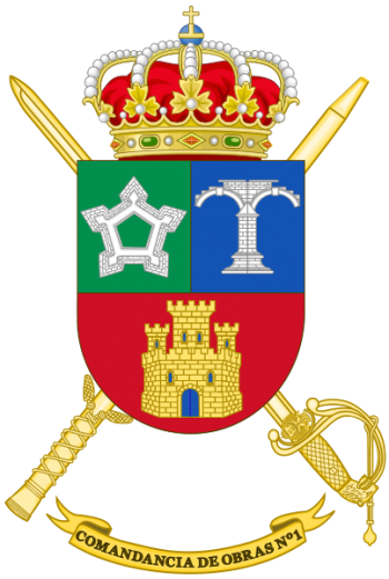 Coat of arms (crest) of the 1st Construction Command, Spanish Army