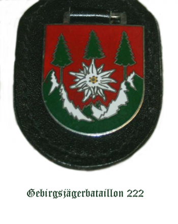 Blason de Mountain Jaeger Battalion 222, German Army/Arms (crest) of Mountain Jaeger Battalion 222, German Army