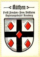 Wappen von Rüthen/Arms (crest) of RüthenThe arms by Hupp in the Kaffee Hag albums +/- 1925