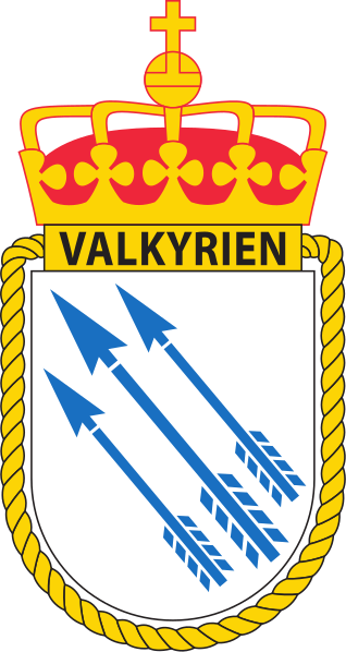 Coat of arms (crest) of the Support Vessel KNM Valkyrien (A535), Norwegian Navy