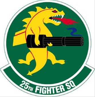 Coat of arms (crest) of the 25th Fighter Squadron, US Air Force