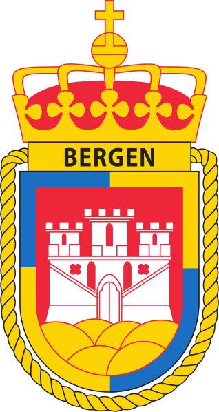 Coat of arms (crest) of the Coast Guard Vessel KV Bergen, Norwegian Navy