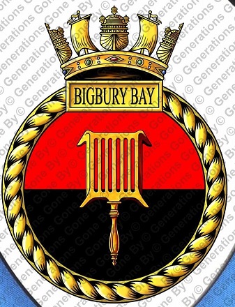 Coat of arms (crest) of the HMS Bigbury Bay, Royal Navy