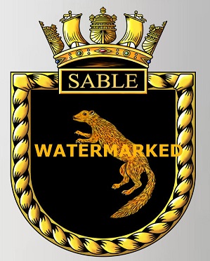 Coat of arms (crest) of the Sable, Royal Navy