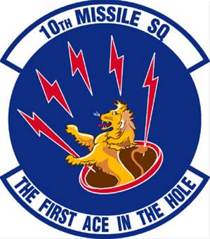 Coat of arms (crest) of the 10th Missile Squadron, US Air Force