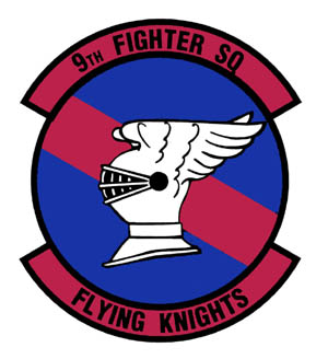 Coat of arms (crest) of the 9th Fighter Squadron, US Air Force