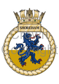 Coat of arms (crest) of the HMS Shoreham, Royal Navy
