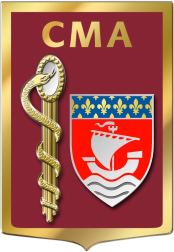 Coat of arms (crest) of the Armed Forces Military Medical Centre Paris, France