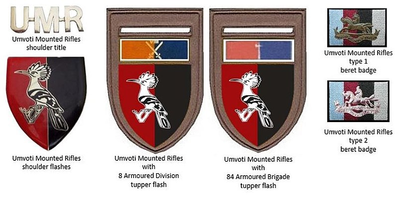 Coat of arms (crest) of the Umvoti Mounted Rifles, South African Army