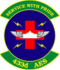 Coat of arms (crest) of the 433rd Aeromedical Evacuation Squadron, US Air Force