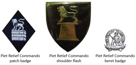 Coat of arms (crest) of the Piet Retief Commando, South African Army