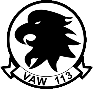 Coat of arms (crest) of the Carrier Airborne Early Warning Squadron (VAW) - 113 Black Eagles, US Navy