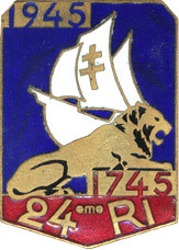 Coat of arms (crest) of 24th Infantry Regiment, French Army
