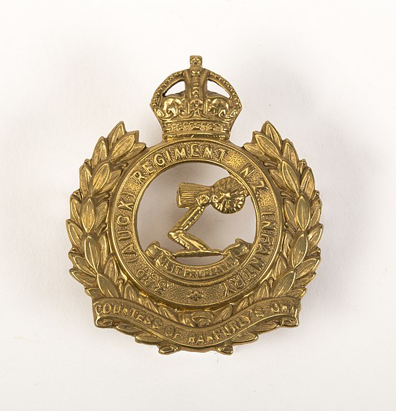 Coat of arms (crest) of the 3rd (Auckland) Regiment (Countess of Ranfurly´s Own), New Zealand