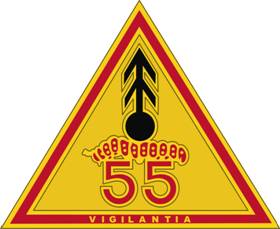 Coat of arms (crest) of 55th Air Defense Artillery Regiment, US Army