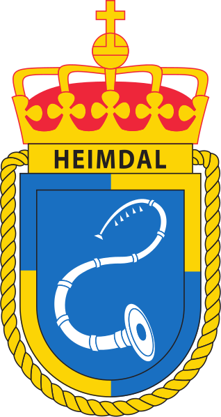 Coat of arms (crest) of the Coast Guard Vessel KV Heimdal, Norwegian Navy