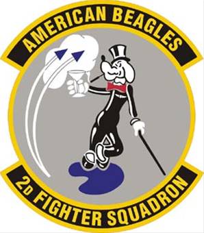 Coat of arms (crest) of the 2nd Fighter Squadron, US Air Force
