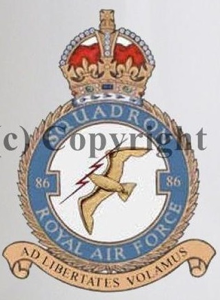 Coat of arms (crest) of the No 86 Squadron, Royal Air Force