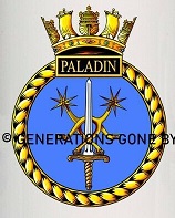 Coat of arms (crest) of the HMS Paladin, Royal Navy