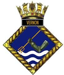Coat of arms (crest) of the HMS Vernon, Royal Navy