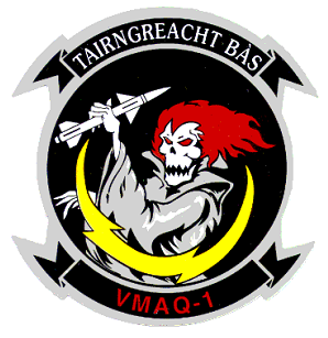 Coat of arms (crest) of the Marine Tactical Electronic Warfare Squadron (VMAQ)-1 Banshees, USMC