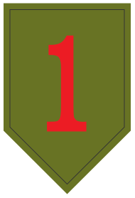 Coat of arms (crest) of 1st Infantry Division Big Red One, US Army