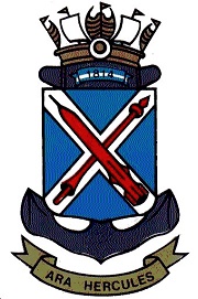 Coat of arms (crest) of the Rapid Multipropose Transport Ship ARA Hércules (B-52), Argentine Navy