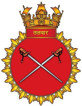 Coat of arms (crest) of the INS Talwar, Indian Navy
