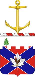 Coat of arms (crest) of 243rd Regiment (formerly 243rd Coast Artillery Regiment), Rhode Island Army National Guard