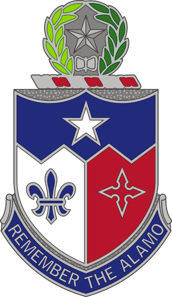 Coat of arms (crest) of 141st Infantry Regiment, Texas Army National Guard