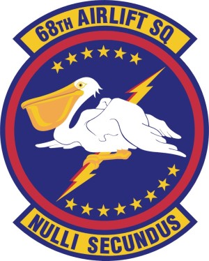 Coat of arms (crest) of the 68th Airlift Squadron, US Air Force