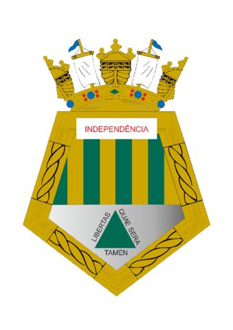 Coat of arms (crest) of the Frigate Independência, Brazilian Navy