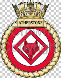 Coat of arms (crest) of the HMS Atherstone, Royal Navy