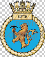 Coat of arms (crest) of the HMS Blyth, Royal Navy