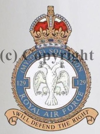 Coat of arms (crest) of the No 129 (Mysore) Squadron, Royal Air Force