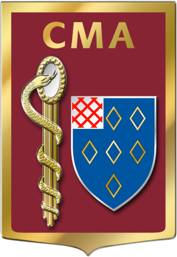 Coat of arms (crest) of the Armed Forces Military Medical Centre Vannes-Coetquidan, France
