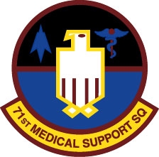 Coat of arms (crest) of the 71st Medical Support Squadron, US Air Force