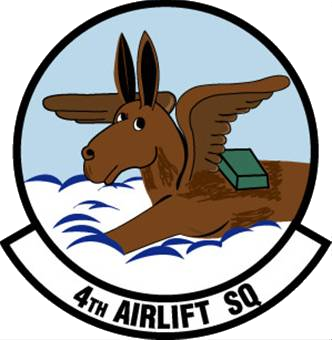 Coat of arms (crest) of the 4th Airlift Squadron, US Air Force