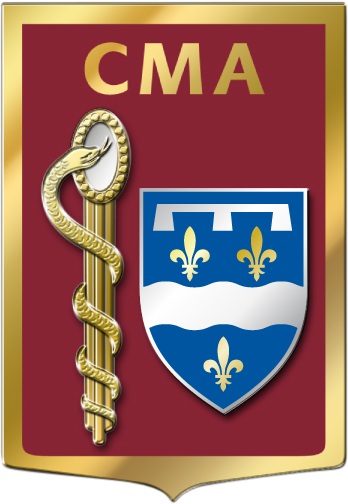 Coat of arms (crest) of the Armed Forces Military Medical Centre Orléans-Bricy, France
