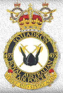 Coat of arms (crest) of the No 455 Squadron, Royal Australian Air Force