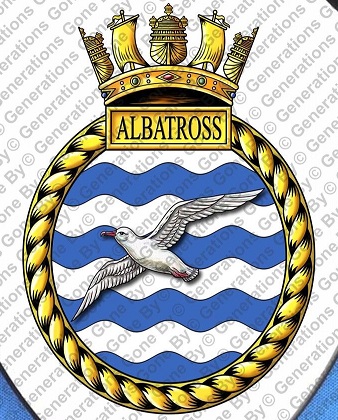 Coat of arms (crest) of the HMS Albatross, Royal Navy