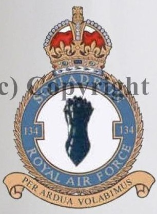 Coat of arms (crest) of the No 134 Squadron, Royal Air Force
