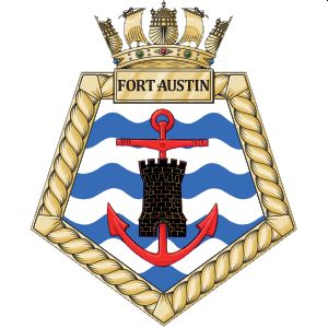 Coat of arms (crest) of the RFA Fort Austin, United Kingdom