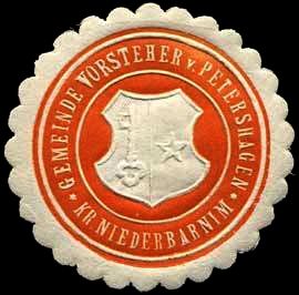 Wappen von Petershagen (Brandenburg)/Arms of Petershagen (Brandenburg)