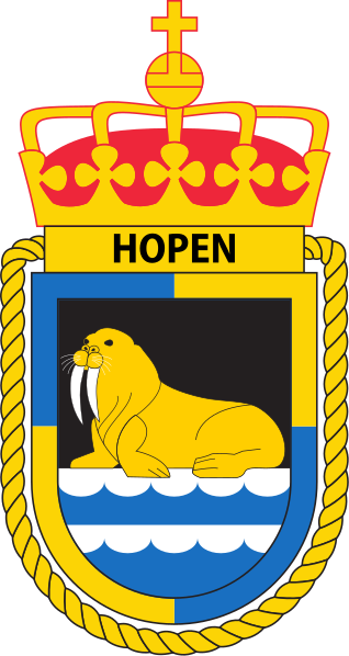 Coat of arms (crest) of the Coast Guard Vessel KV Hopen, Norwegian Navy